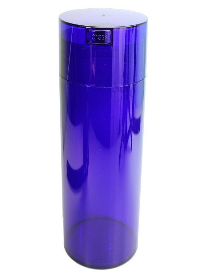 TIGHTPAC Tightvac - 5oz to 24 Ounce - Patented Airtight Container | Multi-use Vacuum Container Works as Smell Proof Containers for Herbs and Dry Goods. Blue Tint - Image 1